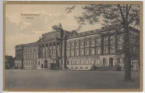 (62542) AK Braunschweig, Schloss, Golddruck vor 1945