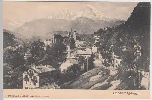 (62502) AK Berchtesgaden, Gesamtansicht mit dem Watzmann, vor 1905