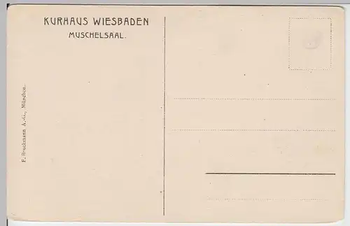 (62458) AK Wiesbaden, Muschelsaal im Kurhaus, vor 1945
