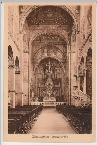 (62451) AK Gengenbach, Inneres der Klosterkirche, vor 1945