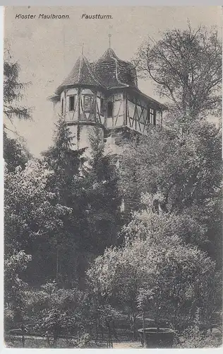 (62413) AK Kloster Maulbronn, Faustturm, 1911