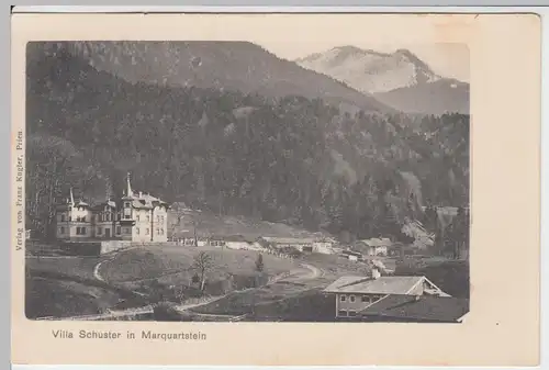 (62398) AK Marquartstein, Villa Schuster, vor 1905