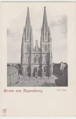 (62322) AK Gruss aus Regensburg, Dom, vor 1905