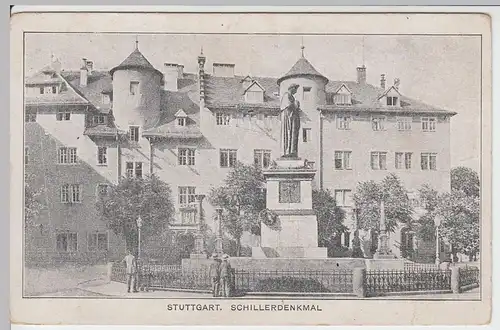 (62248) AK Stuttgart, Schillerdenkmal, vor 1905