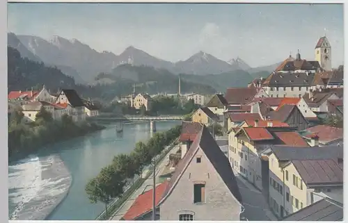 (62128) AK Füssen am Lech, Blick gegen Süden um 1910