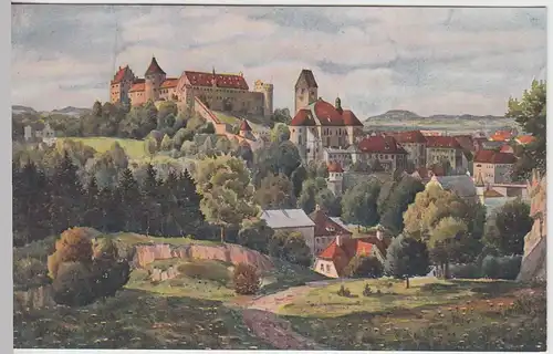 (62125) Künstler AK V. Marschall: Füssen am Lech um 1910