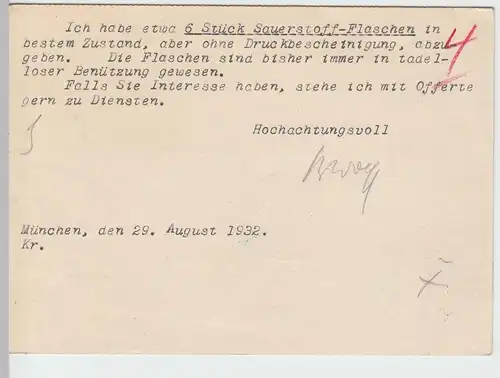 (62007) Postkarte DR, Firma B. Wolff München 1932