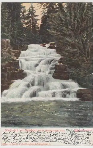 (61775) AK Wasserfall am Oderteich bei St. Andreasberg im Harz 1906