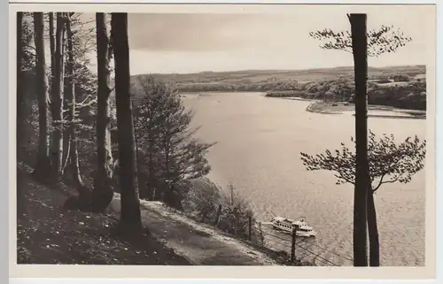 (61736) Foto AK Essen, Baldeneysee, Blick vom Ruhrhöhenweg 1934