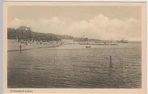 (61564) AK Ostseebad Laboe, Blick zum Strand, vor 1945
