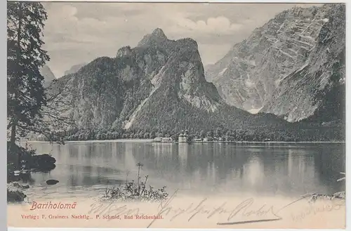 (61532) AK Königssee, Blick auf St. Bartholomä 1903