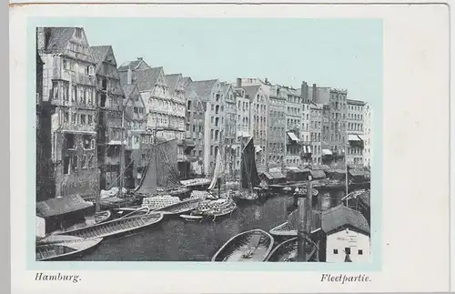 (61479) AK Hamburg, Fleetpartie, bis um 1905