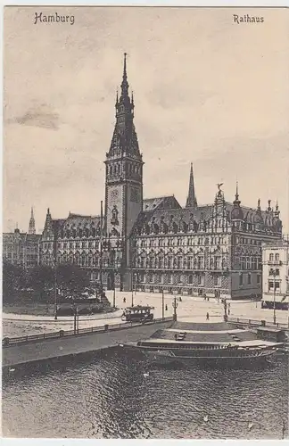(61445) AK Hamburg, Rathaus, vor 1945