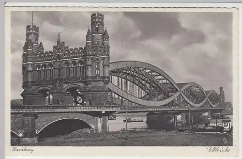 (61425) AK Hamburg, Elbbrücke 1938