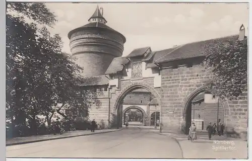 (61384) Foto AK Nürnberg, Spittlertor 1927