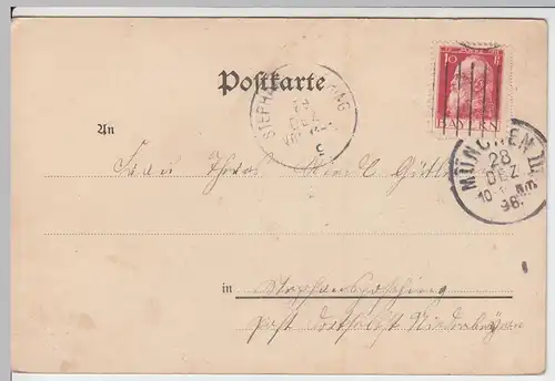 (61359) AK Gruß aus München, Chirurgische Klinik 1898