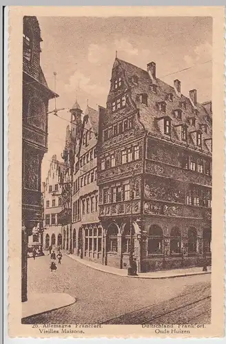 (61329) AK Frankfurt am Main, Römer, Salzhaus, belgische Karte, vor 1945