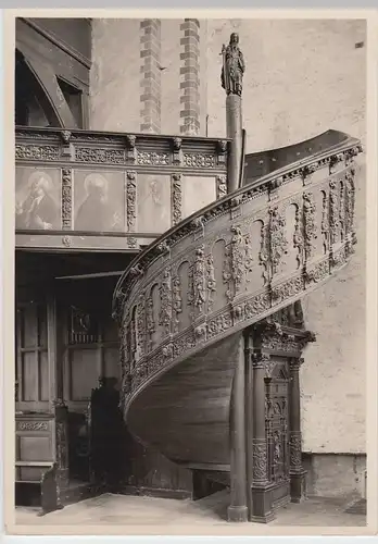 (61233) Foto AK Lübeck, Jakobikirche, Treppe mit Verzierungen