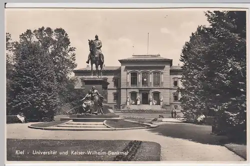 (61187) Foto AK Kiel, Universität, Kaiser-Wilhelm-Denkmal, vor 1945
