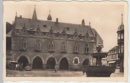 (61168) Foto AK Goslar, Harz, Rathaus 1937