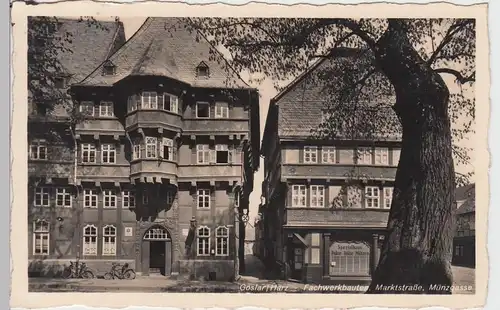 (61166) Foto AK Goslar, Harz, Marktstr., Münzgasse 1937