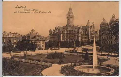 (61118) AK Leipzig, Neues Rathaus, Blick vom Reichsgericht 1906