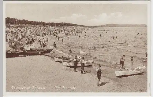 (61067) AK Ostseebad Göhren, Strandleben, vor 1945