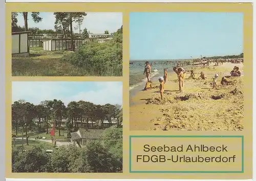 (61059) AK Seebad Ahlbeck, FDGB-Urlauberdorf, Strand 1989