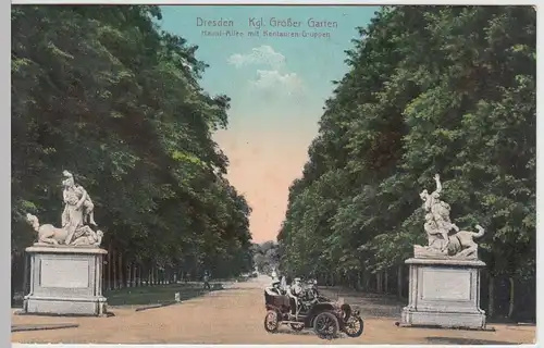 (60962) AK Dresden, Kgl. Großer Garten, Haupt-Allee 1911