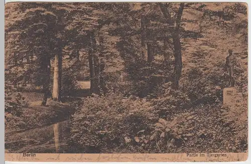 (60829) AK Berlin, Partie im Tiergarten, 1924