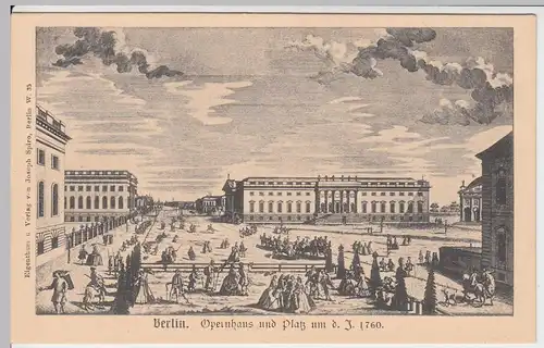 (60798) AK Berlin, Opernhaus und Platz um 1760, vor 1945