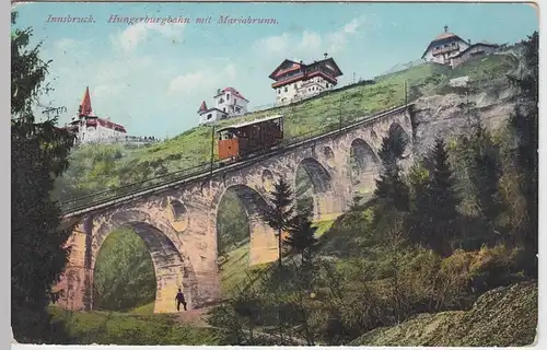 (55148) AK Innsbruck, Hungerburgbahn mit Mariabrunn 1910er