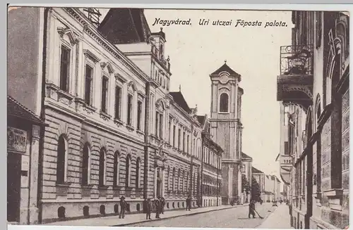 (55010) AK Oradea, Nagyvárad, Uri utczai Föposta palota 1919