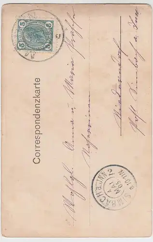 (55005) AK Gruss aus Meran, Kirche St. Valentin 1905