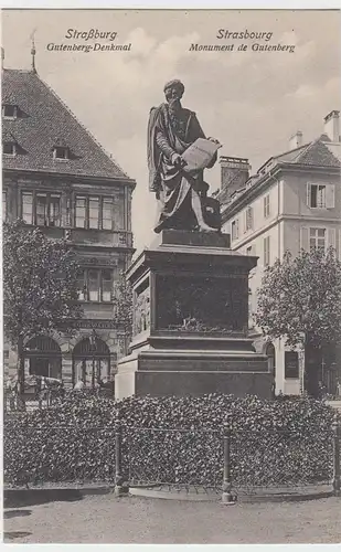 (55002) AK Straßburg, Strasbourg, Gutenberg-Denkmal 1910er