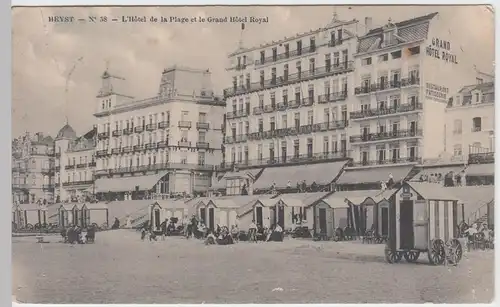(54995) AK Heyst sur Mer, L'Hotel de la Plage et le Grand Hotel Royal 1921