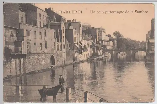 (54991) AK Charleroi, Un coin pittoresque de la Sambre 1910er