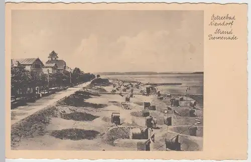 (54839) AK ostseebad Niendorf, Strand-Promenade 1930er