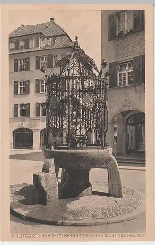 (54713) AK Stuttgart, Hans im Glück-Brunnen 1910/20er