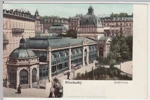 (54689) AK Wiesbaden, Kochbrunnen um 1900