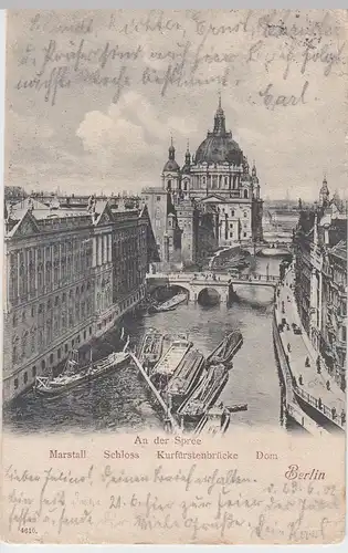 (54665) Berlin, Marstall, Schloss.. an der Spree 1902