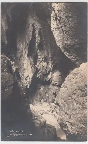 (54432) Foto AK Rappenloch bei Dornbirn, Felspartie 1925
