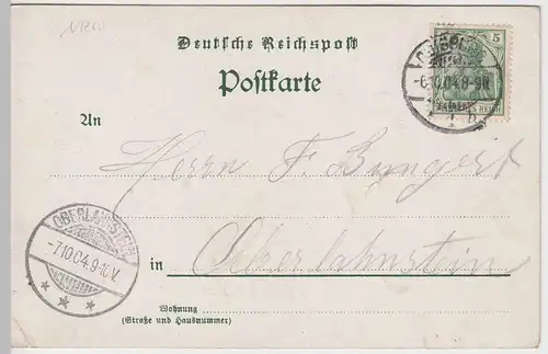 (60366) AK Gruss aus Duisburg, Mehrbild Litho 1904