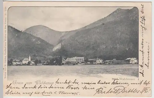 (60287) AK Gruss vom Walchensee 1902