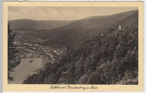 (60226) AK Freudenberg am Main, Totale, 1930er