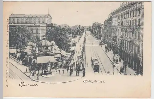 (60214) AK Hannover, Georgstraße vor 1905