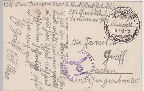 (60200) AK Wolfenbüttel, Partie an der Oker, Feldpost 1941