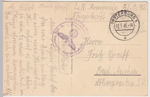 (60199) AK Bad Lauterberg im Harz, Gesamtansicht, Feldpost 1940