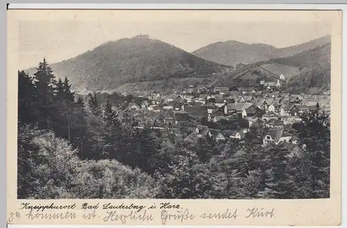 (60198) AK Bad Lauterberg im Harz, Gesamtansicht, Feldpost 1939