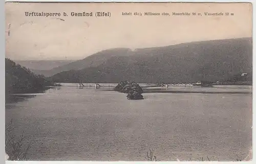 (60185) AK Urfttalsperre bei Gemünd, 1908